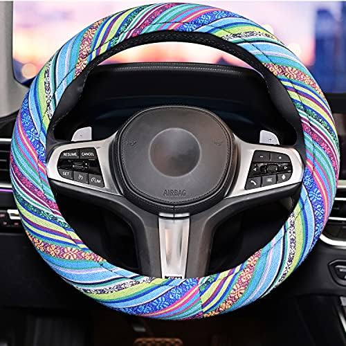 Universal 15inch Ethnic Style Baja Blanket Steering Wheel Cover by LSAUTO