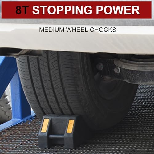 OrangeStar 8-Pack Rubber Wheel Chocks, Tire Chock - Image 3