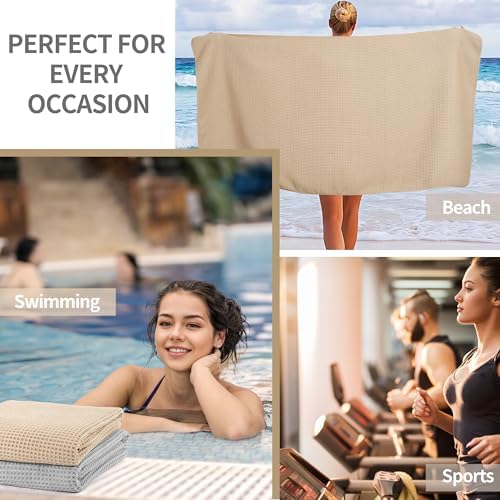 MICROFI New Microfiber Waffle Bath Towels, 2 Pieces, Fast Drying, Lint Free 430 - Image 7
