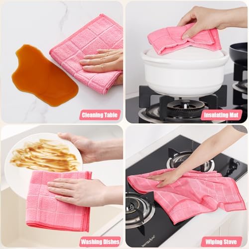 Homaxy Microfiber Kitchen Towels and Dishcloths Sets, 12 Pack - Image 5