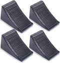 Fasmov 4 Pack Solid Rubber Heavy Duty Wheel Chock, Premium Chock by Fasmov