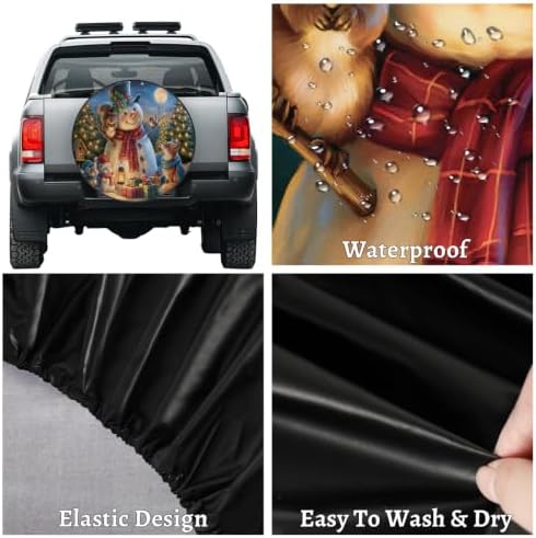 Christmas Spare Tire Cover Waterproof Dust-Proof Spare Wheel Covers - Image 4