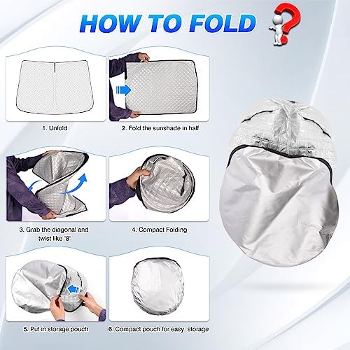 Canvcle Windshield Sun Shade for Honda CR-V 2023-2025 2026 CRV Accessories - Image 6