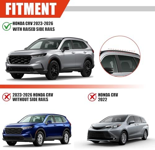 Roof Rack Cross Bars for 2023-2026 Honda CRV 396lbs Roof Rails Crossbars - Image 2