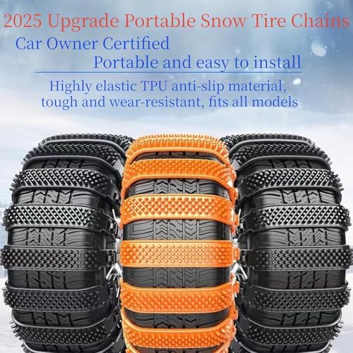 20 Pack Tire Chains, Universal Emergency Tire Chains, Adjustable Plastic - Image 5