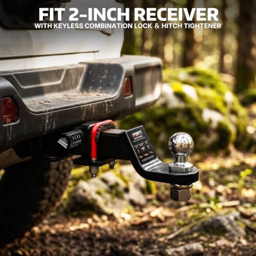 AUTOBOTS 2 Inch Trailer Hitch Ball Mount - Image 2