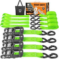 Retractable Ratchet Straps 4 Pack, 5208LBS Break Strength by Unknown