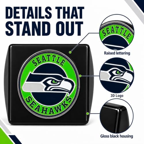 Seattle Seahawks Trailer Hitch Cover - Image 4