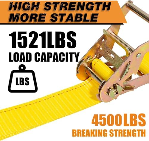 Wheel Chock Tie Down Kit Heavy Duty Trailer Tire Straps System - Image 4