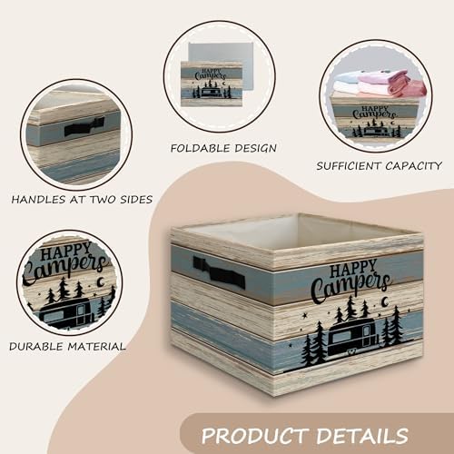 Farmhouse Camping Basket Foldable Storage Bins Box - Image 5