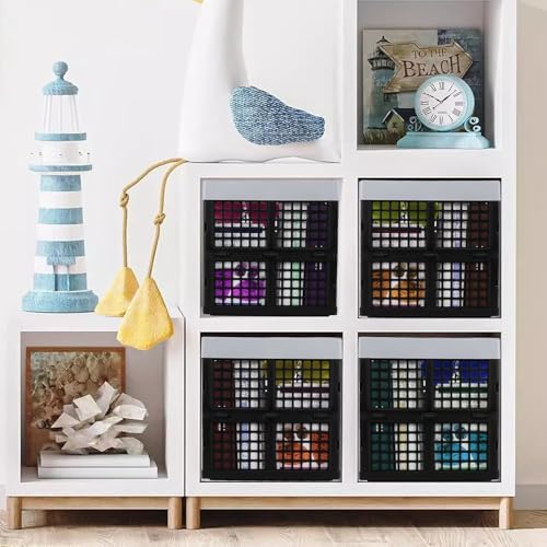 3 Packs 18 L Collapsible Milk Crate, 11 Inch Cube Storage Bin - Image 4