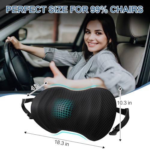 BYMECOST Lumbar Support Pillow for Car, Ergonomic Back Cushion - Image 2