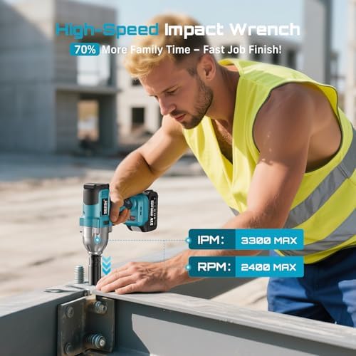 SEESII Impact Wrench 886 FT-LBS1/2 Impact Gun - Image 3