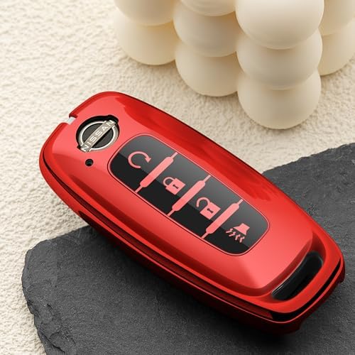 for Nissan Key Fob Cover 4 Buttons Car Key Case Pathfinder Rogue Armada Kicks - Image 2