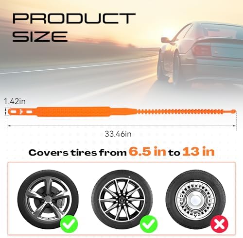 BBTO 20 Pcs TPU Snow Tire Chains Emergency Anti Skid Straps - Image 2