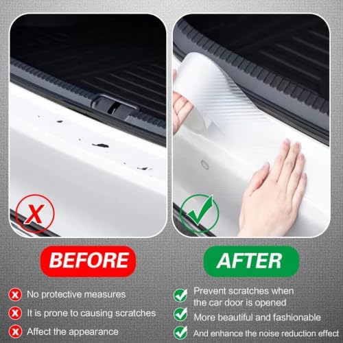3D Carbon Fiber Clear Car Door Edge Protector, Anti-Collision Door Sill Guard - Image 2