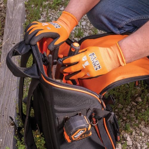 KLEIN TOOLS 60580 Work Gloves, Knit Dipped Cut Resistant ANSI A1 Nitrile Coated - Image 5