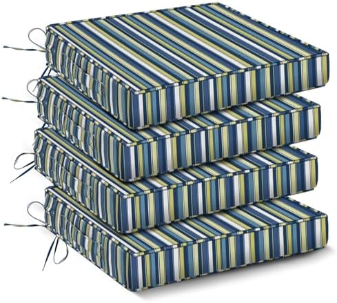 IPYNBAP Outdoor Chair Cushions Set of 4 -Waterproof Outdoor Seat Cushions by IPYNBAP