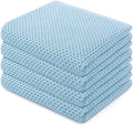 Homaxy 100% Cotton Waffle Weave Kitchen Dish Towels 4-Pack, Sky Blue by Homaxy