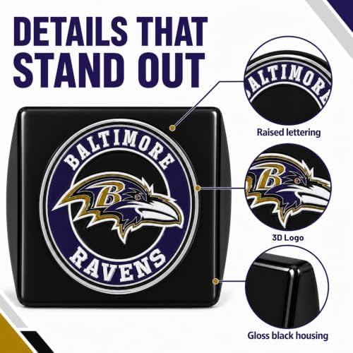 Baltimore Ravens Trailer Hitch Cover - Image 4