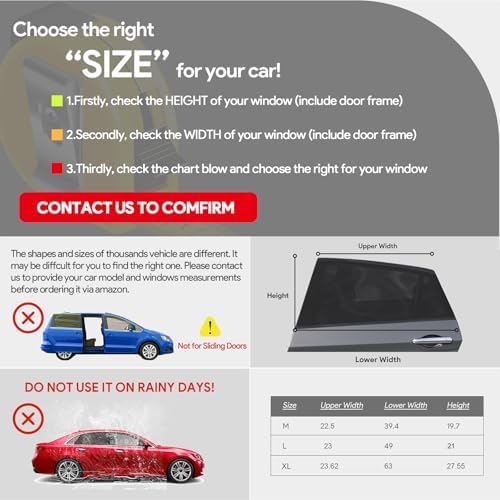 Car Window Shades，for Baby/Camping UV-Protection 2PCS Large 49"x22" - Image 2