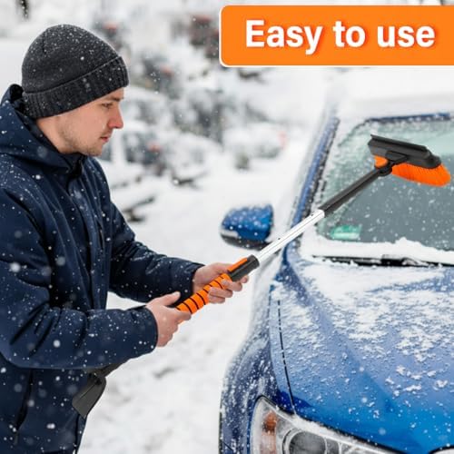1 Pcs 33" to 39" Extendable Snow Brush and Ice Scraper - Image 6