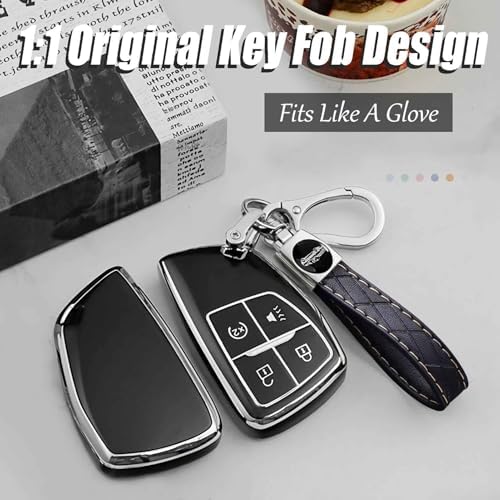 Key Fob Cover for Chevy with Keychain, Soft TPU Key Case Shell for Colorado - Image 5