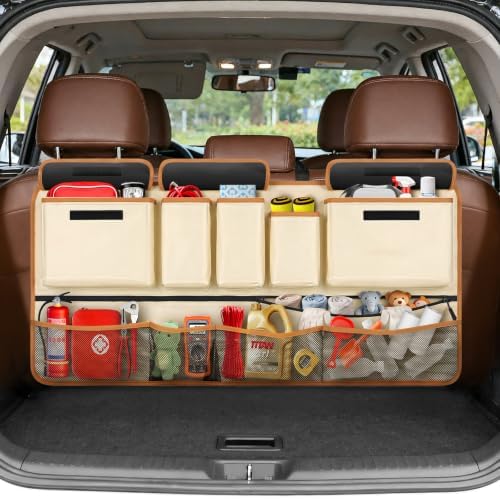 Trunk Organizer for SUV, Car Organizers and Backseat Hanging Storage by RhinoValley