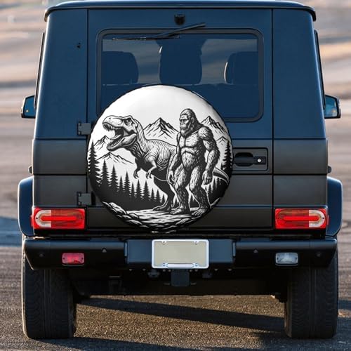 Dinosaur Forest Spare Tire Cover SUV Trailer Truck RV 17 Inch - Image 3