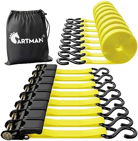 CARTMAN Ratchet Tie Down Straps, 1 in x 15 ft, 1500 lb by CARTMAN