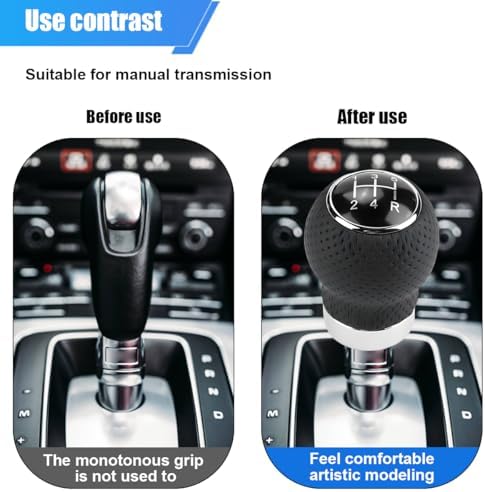 ZIMISI 5-Speed Car Shift Knob, Leather Shift Knob Lever Kit, Automatic or - Image 5