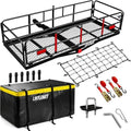LWTURMRT Hitch Mount Cargo Carrier Basket 58"x24"x14''+Waterproof Bag+Net by LWTURMRT