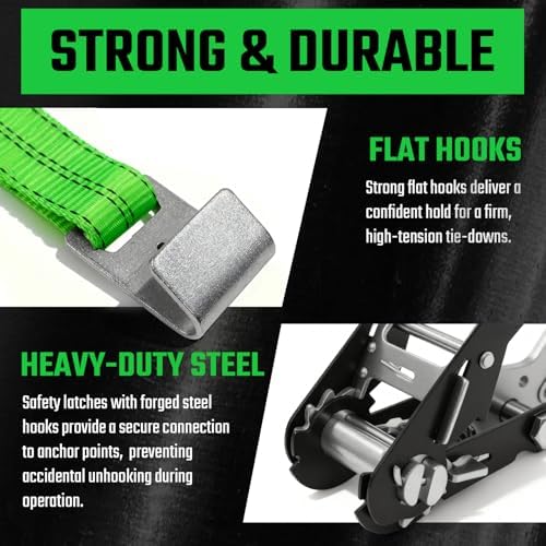4 Pack Car Tie Down Straps for Trailers - Image 2