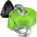 Tow Strap with Hooks 2”x20’ 15, 000 LBS, Tow Rope Metal Safety Hooks by Digank
