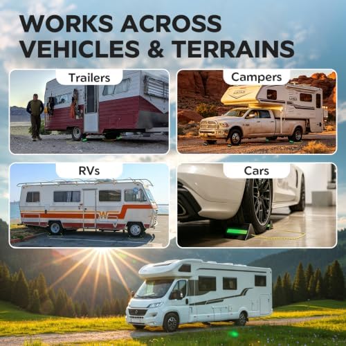 ROBLOCK Wheel Chocks for Trailer Glow in The Dark, RV & Camper, 3T GVW Capacity - Image 7