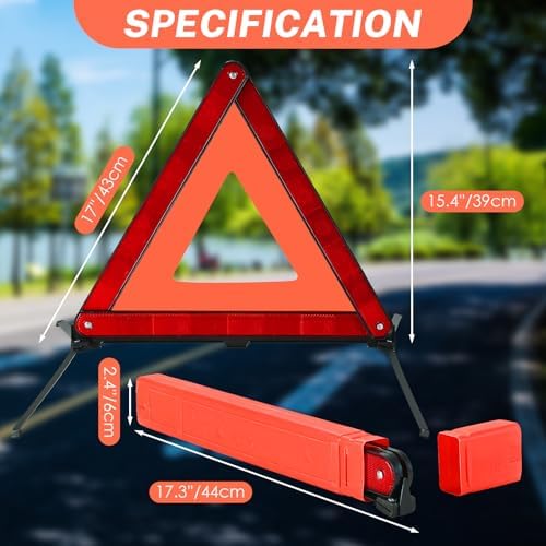 NATGAI 3 Pack Emergency Warning Triangles Kit - Image 2
