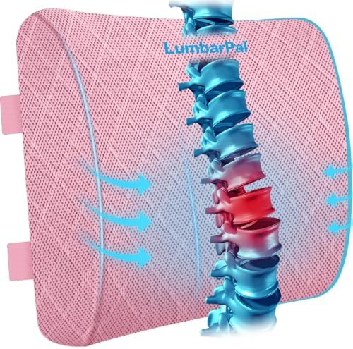 Lumbar Support Pillow for Office Chair, Back Support, Memory Foam by LumbarPal