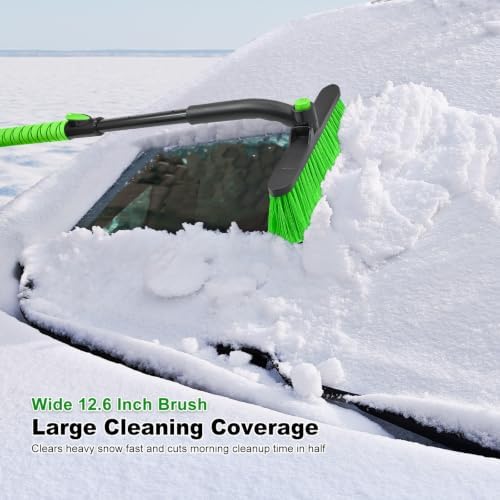 SEAAES Car Ice Scraper and Brush, Extendable Snow Brush - Image 3