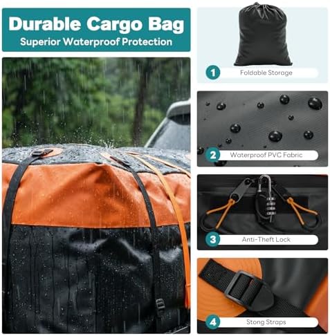 OLIXIS Folding Hitch Mount Cargo Carrier Basket - Image 5