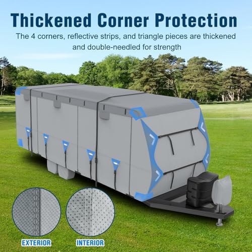 Mofeez RV Cover, 24-27ft Travel Trailer Cover, Heavy Duty 7 Layer Top Anti-UV - Image 6