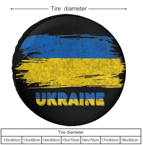 Ukraine Flag Tire Covers, Dust-Proof Weatherproof Wheel Covers Wheel Tire - Image 3