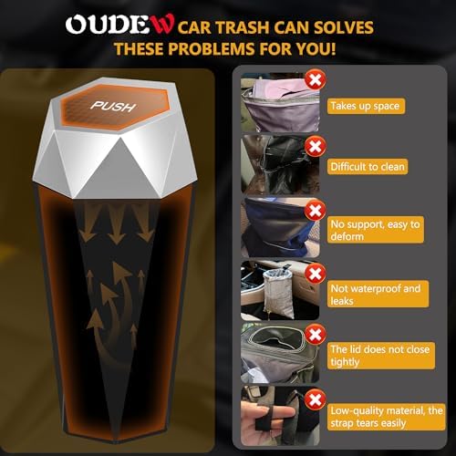 Car Trash Can with Lid, 30 Trash Bags, 2 Pack - Image 4