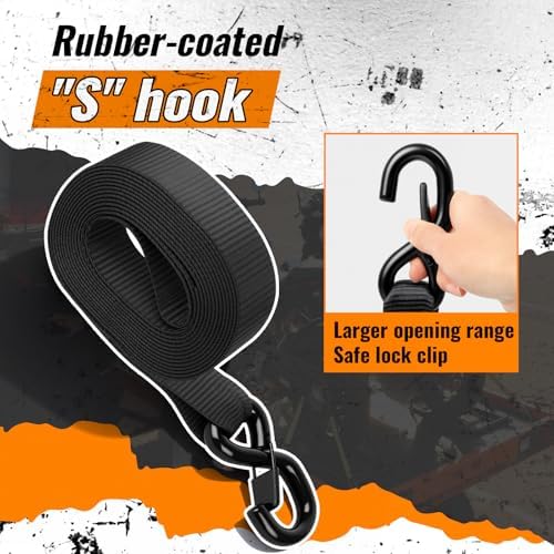 Retractable Ratchet Straps 4 Pack, 5208LBS Break Strength - Image 4