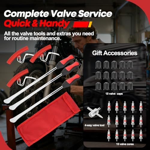 38 PCS Tire Spoons Tool Set, Premium Tire Irons Tire Changing Kit - Image 4