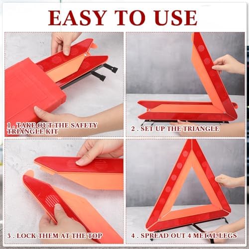 Kanayu 12 Pack Emergency Warning Triangles - Image 4