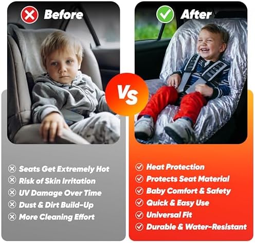 EcoNour Baby Car Seat Sun Shade Cover, Infant Carseat Heat Protector - Image 5
