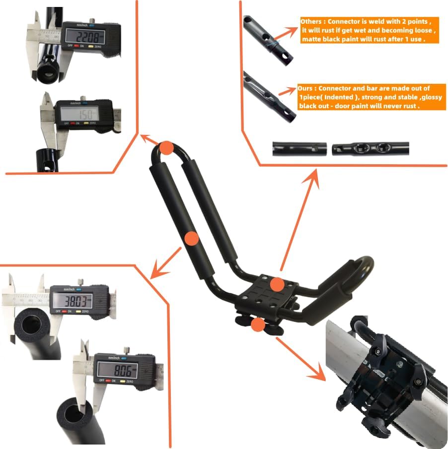 2-Pack Kayak Roof Rack Carrier - Image 4
