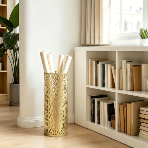 Metal Round Umbrella Stand Rack, Free Standing Umbrella Holder Bin, Canes - Image 6