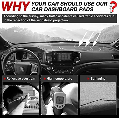 Autorder Dashboard Cover Mat for 2019-2025 Honda Passport / 2016-2022 Pilot / - Image 2