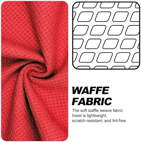 Small Magnetic Golf Towel with Clip, Microfiber Waffle Design - Image 2